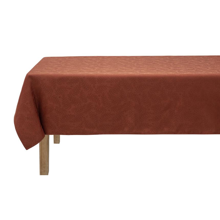 Coated tablecloth Vegetal mood Red 175x175 100% cotton, , hi-res image number 0