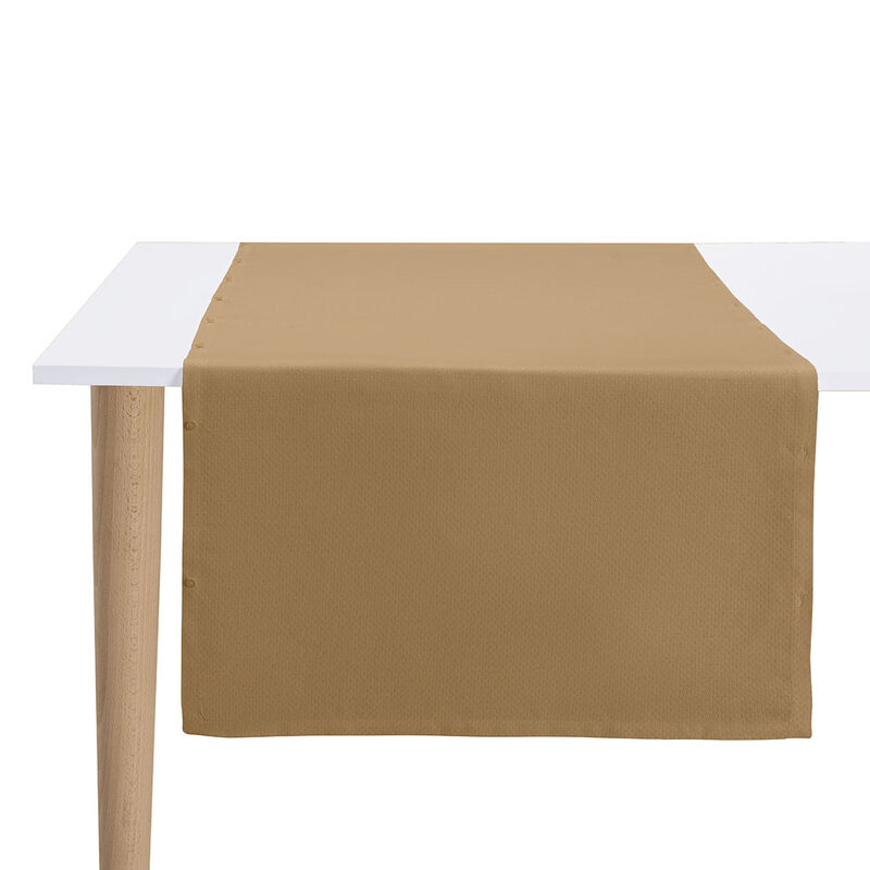 Runner Portofino Pluriel Brown 55x175 100% linen, , hi-res image number 0