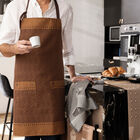 Apron Barista Brown 80x96 100% cotton, , hi-res image number 0