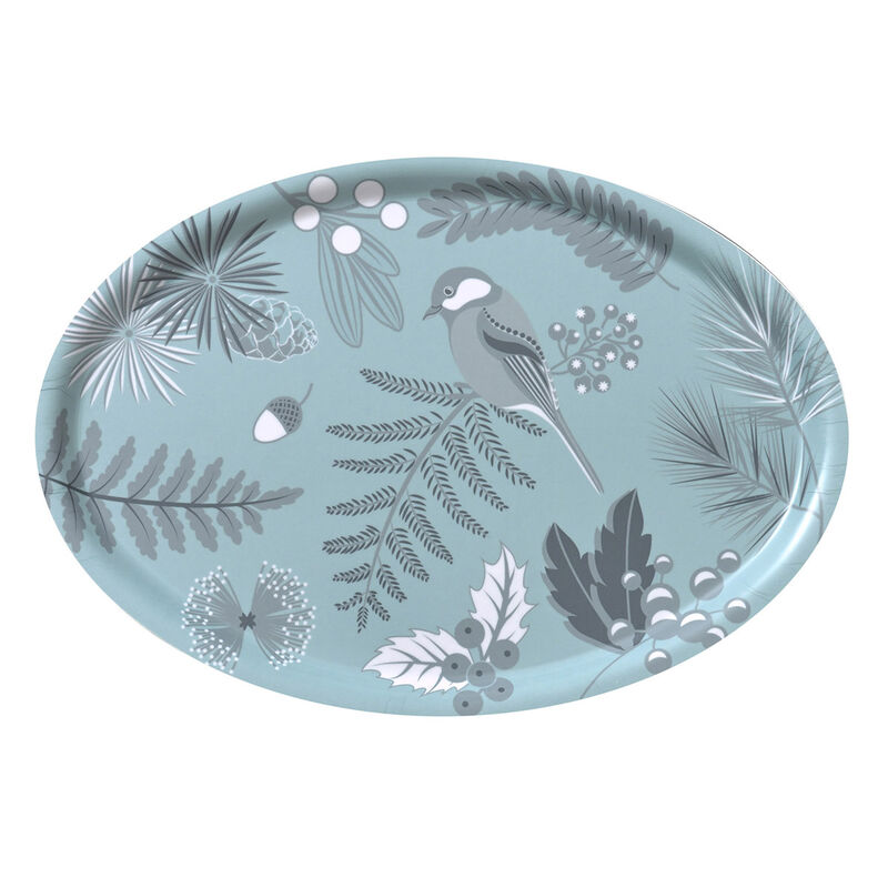 Tray Poésie d'hiver Blue 29x20 100% birch, , hi-res image number 1