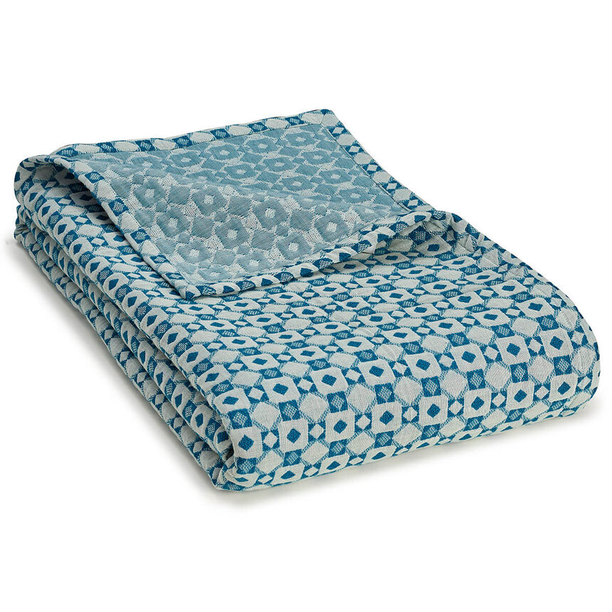Throws Obsession Lagoon 150x190 98% Cotton / 2% Polyamide, , hi-res image number 0