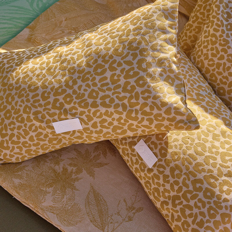 Cushion cover Sinharâja Yellow 60x60 100% cotton, , hi-res image number 2