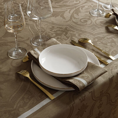 Napkin Armoiries Brown 58x58 100% linen