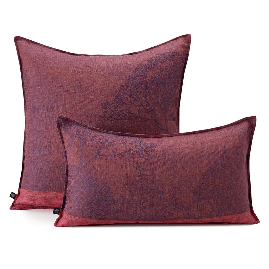 Cushion cover Symphonie Baroque Maroon 48x27 100% linen, , hi-res image number 1