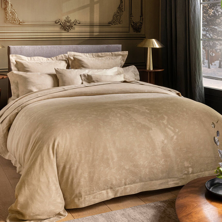 Duvet cover Arabesque Beige 140X200 50% cotton - 50 % linen, , hi-res image number 2