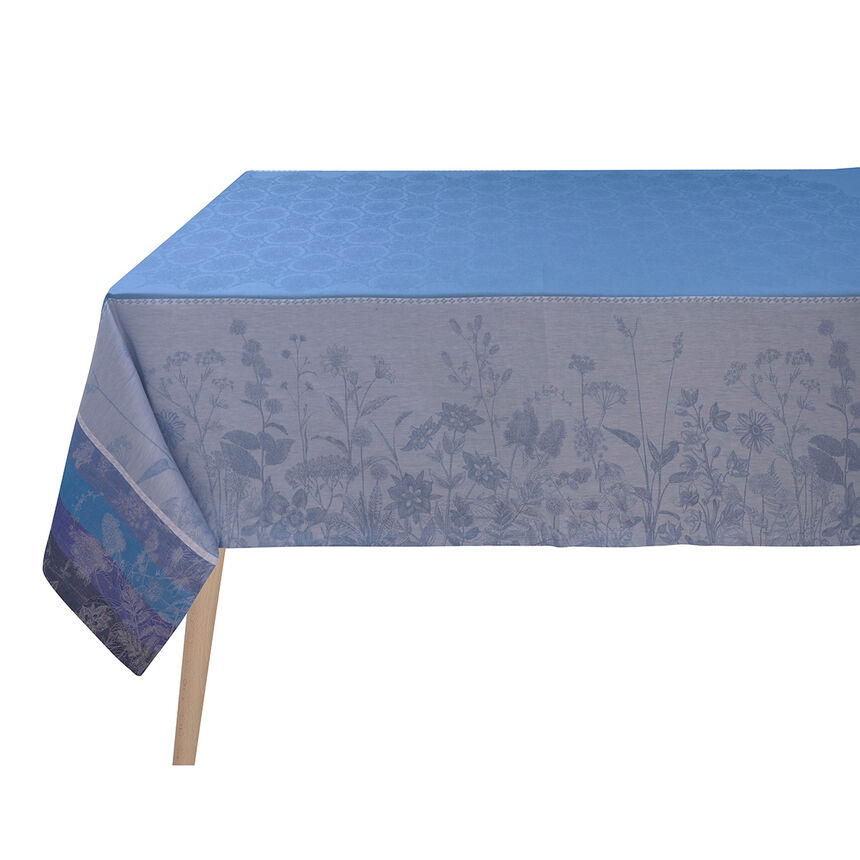 Tablecloth Instant Bucolique Blue 175x175 100% linen, , hi-res image number 0