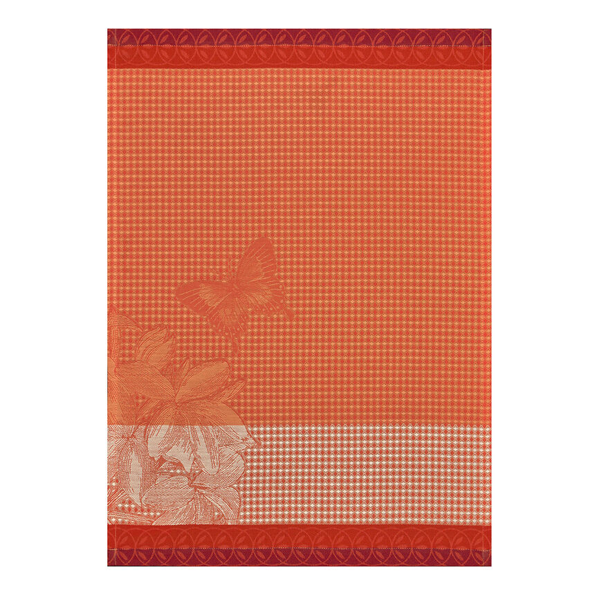 Hand towel Jardin des papillons Pink 54x38 100% cotton, , hi-res image number 0