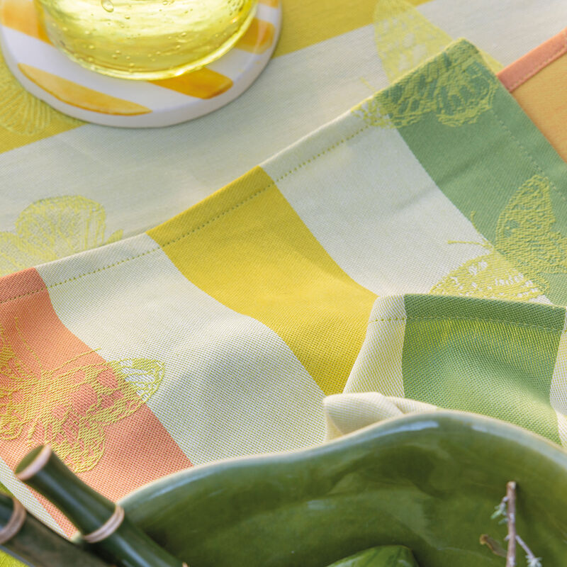 Napkin Bal des papillons Yellow 50x50 100% cotton, , hi-res image number 4