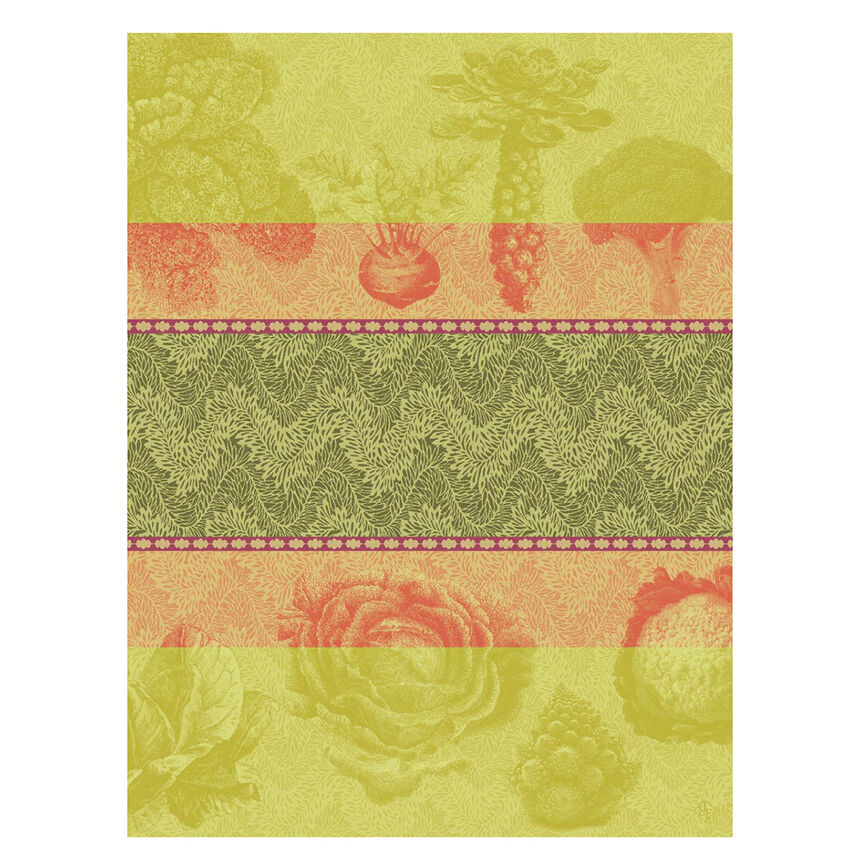 Tea towel Jardin des choux Green 60x80 100% cotton, , hi-res image number 0