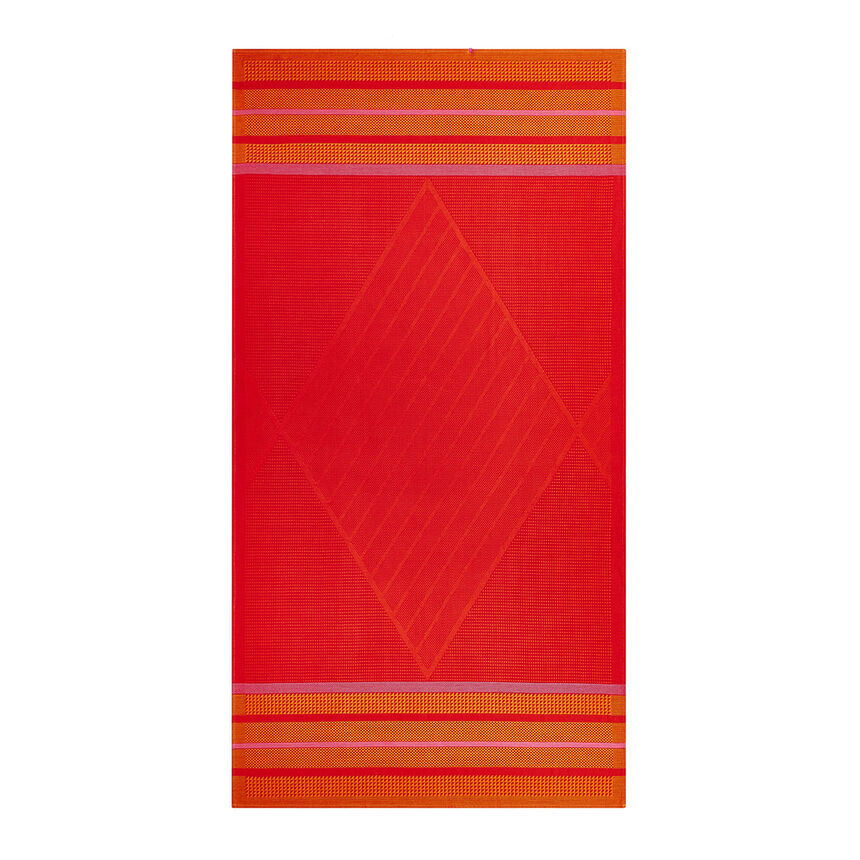 Beach towel Sand Club Voile Orange 100x200 100% cotton, , hi-res image number 1
