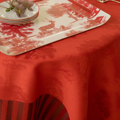 Tablecloth Souveraine  Red &Oslash;175 100% linen