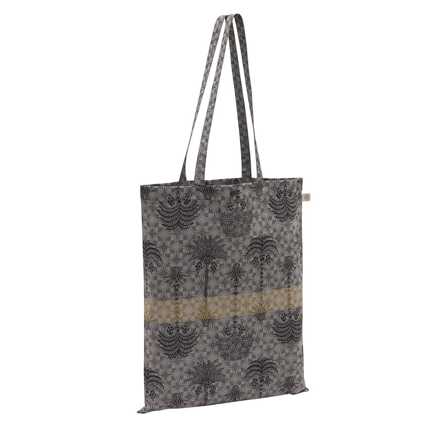 Beach bag Palmeraie Black 38x48 100% cotton, , hi-res image number 0