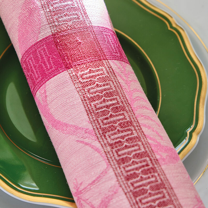 Napkin &Agrave; l'orangerie Pink 55x55 100% linen, , hi-res image number 2