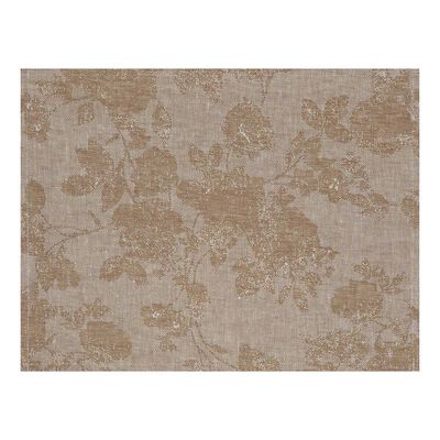 Coated placemat Casual Flower linen