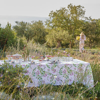Tablecloth Pois de senteur Cotton, Linen,  Tablecloth Pois de senteur Cotton, Linen