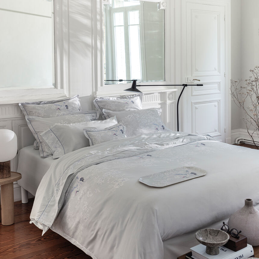 Duvet cover Envol Grey 135X200 100% cotton, , hi-res image number 0