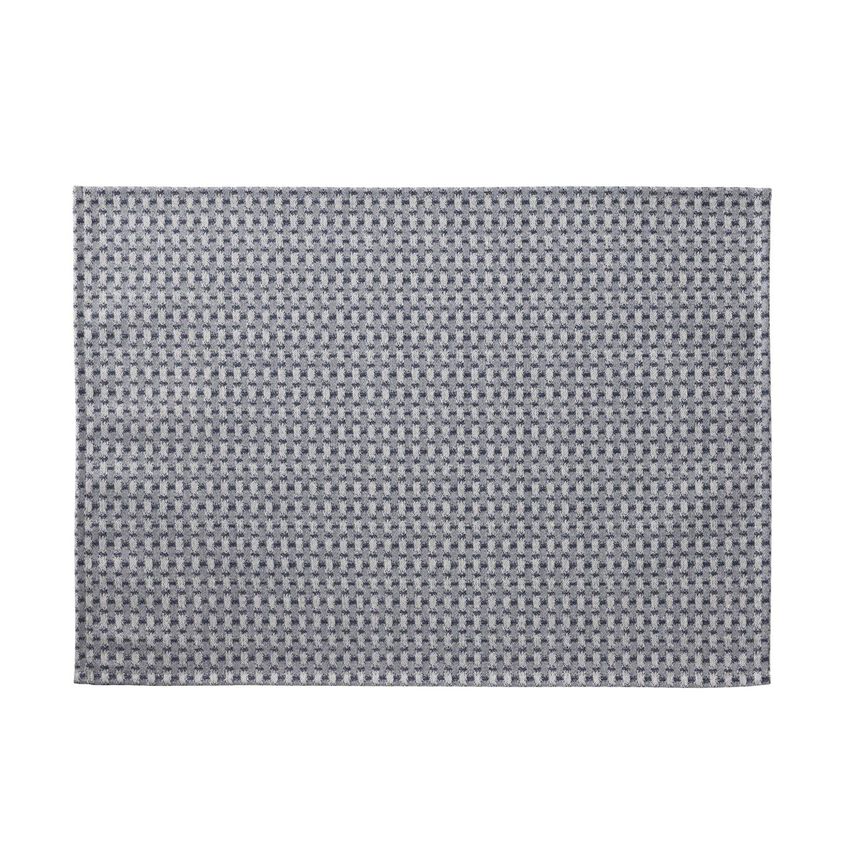 Coated placemat Empreintes Tissage Blue 50x36 100% cotton, , hi-res image number 1