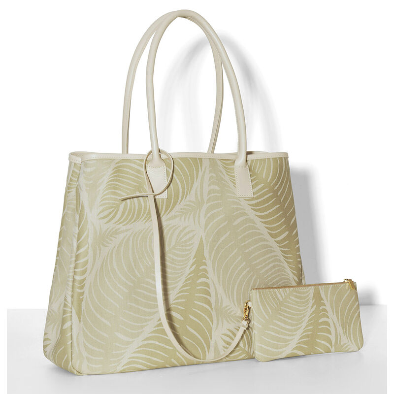 Shoulder bag Palme Green 100% cotton, acrylic coating. Garnish: Cattle leather, , hi-res image number 2
