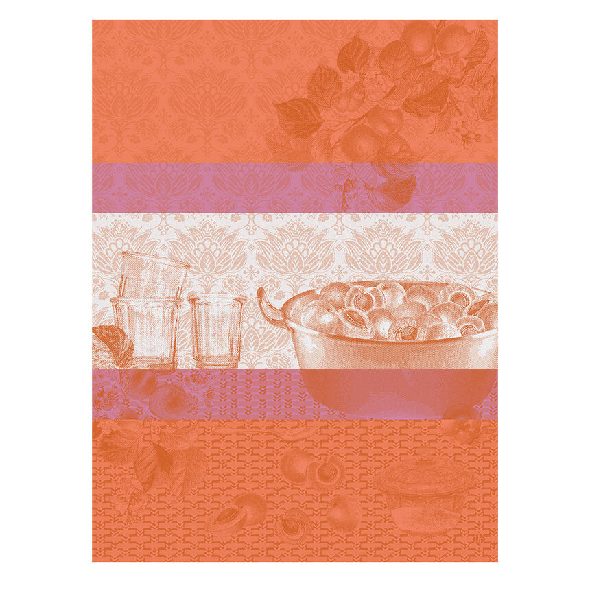 Tea towel Confitures Abricots Orange 60x80 100% cotton, , hi-res image number 0
