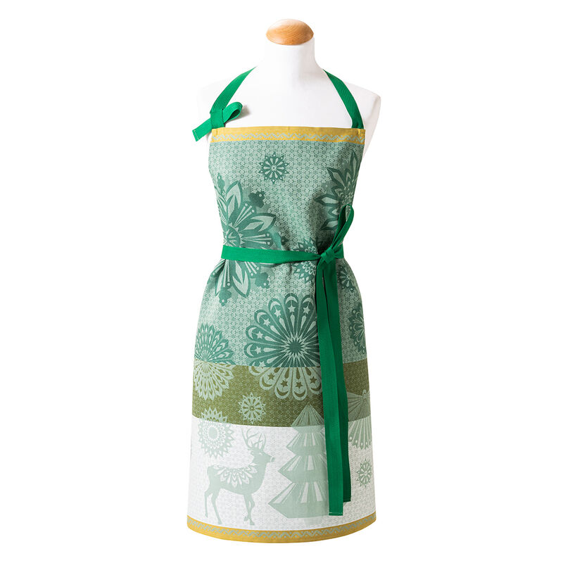 Apron Lumières d'étoiles Green 80x96 100% cotton, , hi-res image number 1