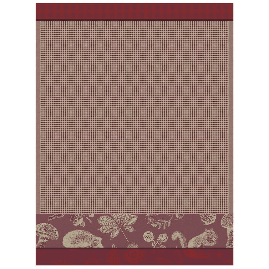 Hand towel Dans les bois Red 60x80 100% cotton, , hi-res image number 0