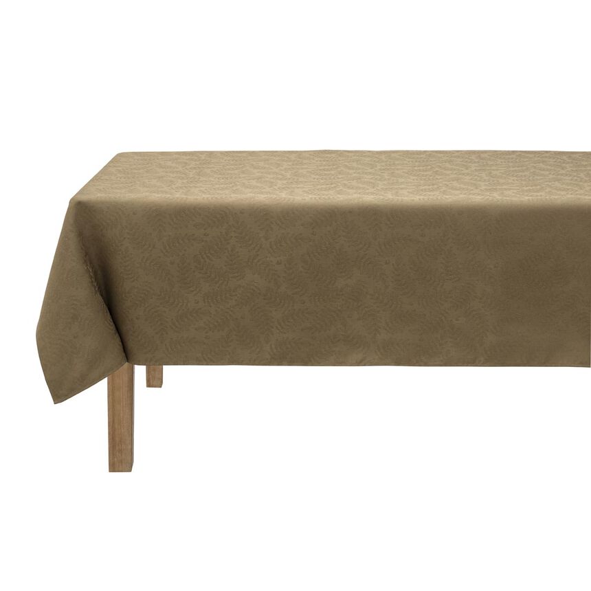 Coated tablecloth Vegetal mood Green 175x175 100% cotton, , hi-res image number 0