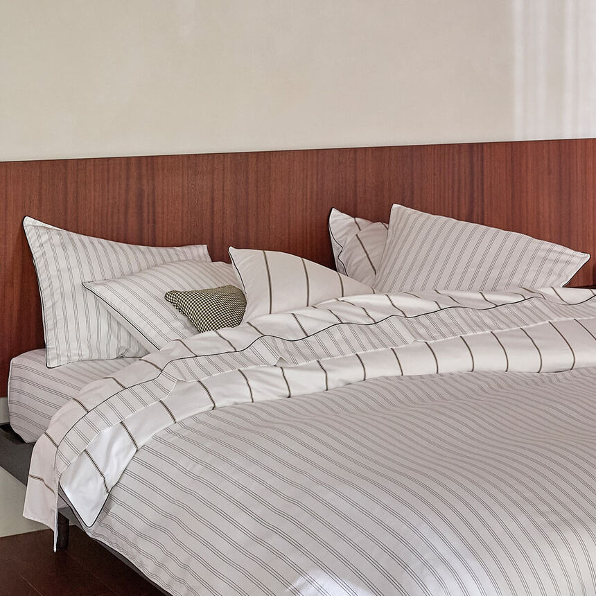 Pillowcase Savile row Beige 40X80 100% cotton, , hi-res