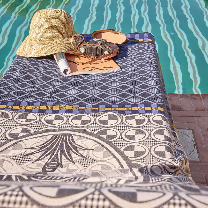 Beach towel Palmeraie Black 100x200 100% cotton, , hi-res image number 2