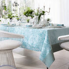 Tablecloth Jardin d'Eden Blue 175x175 100% cotton, , hi-res image number 1
