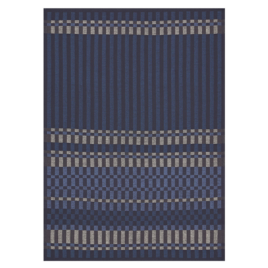 Tea towel Origin Rythme Blue 60x80 100% cotton, , hi-res image number 0