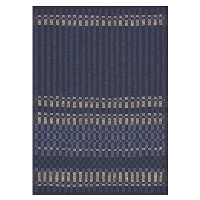 Tea towel Origin Rythme Blue 60x80 100% cotton, , hi-res image number 0