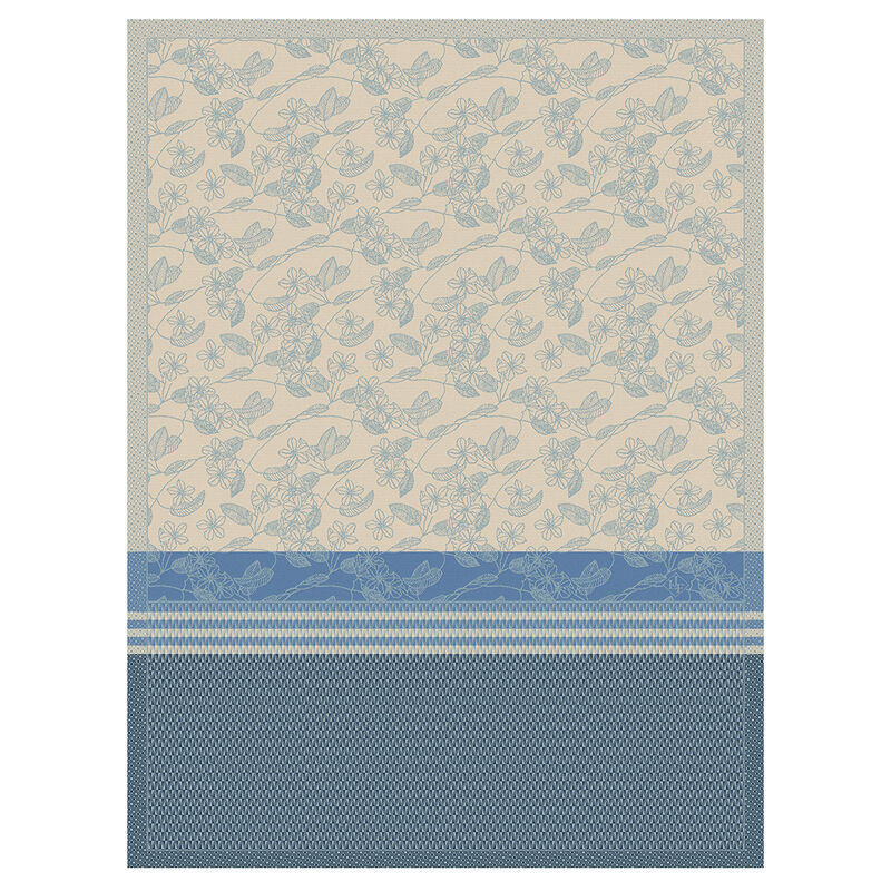 Tea towel Essentiel Gravure Blue 60x80 100% cotton, , hi-res image number 0