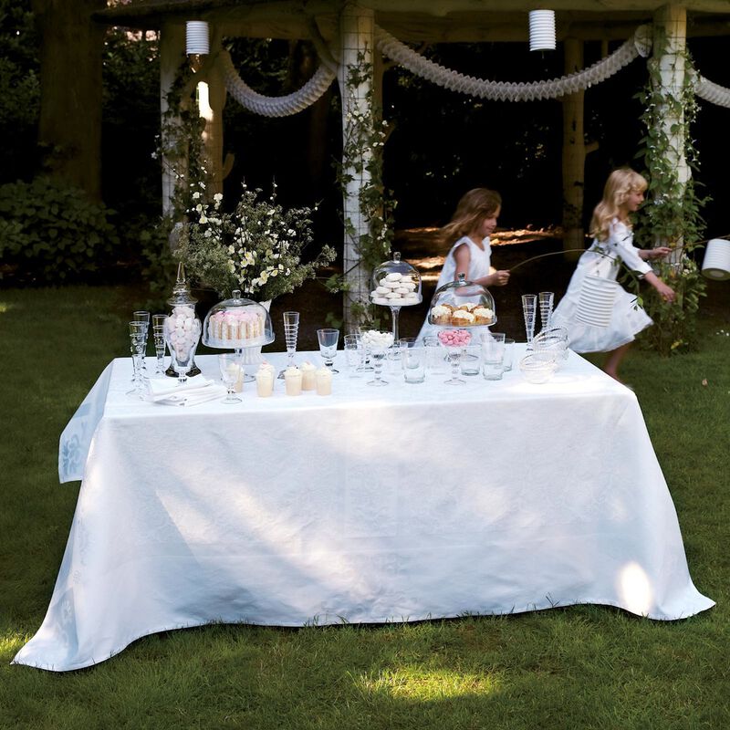 Tablecloth Siena Blanc White 175x175 100% cotton, , hi-res