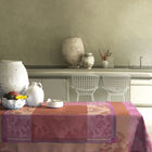 Tablecloth Jardin d'orient Red 220x220 100% linen, , hi-res image number 0