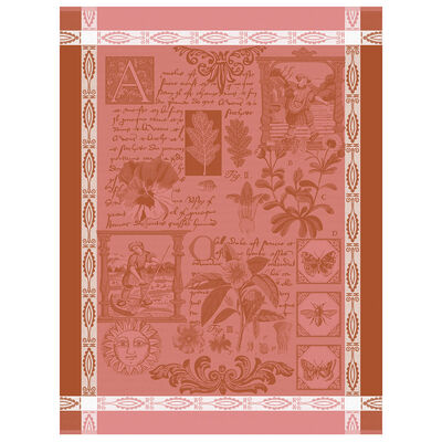 Tea towel Herbier Pink 60x80 100% cotton