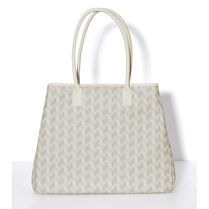Shoulder bag Picto Beige 100% cotton, acrylic coating. Garnish: Cattle leather, , hi-res image number 0