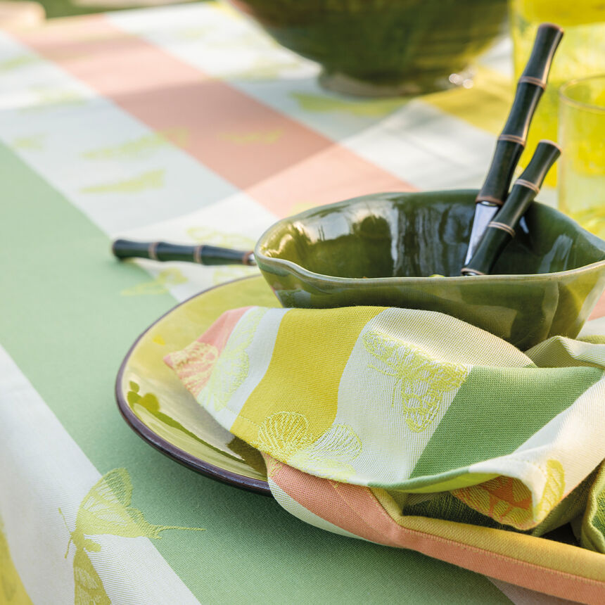 Napkin Bal des papillons Yellow 50x50 100% cotton, , hi-res image number 3