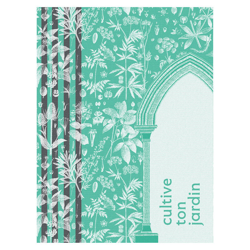 Tea towel Abbaye Terre Green 60x80 100% cotton, , hi-res