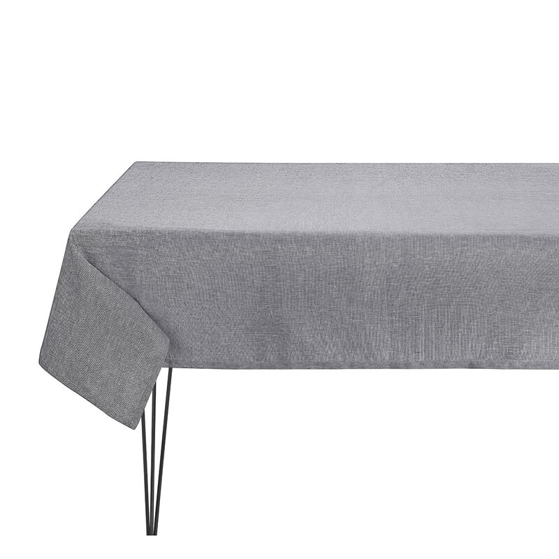 Tablecloth Casual Natté Blue 150x150 100% linen, , hi-res image number 0