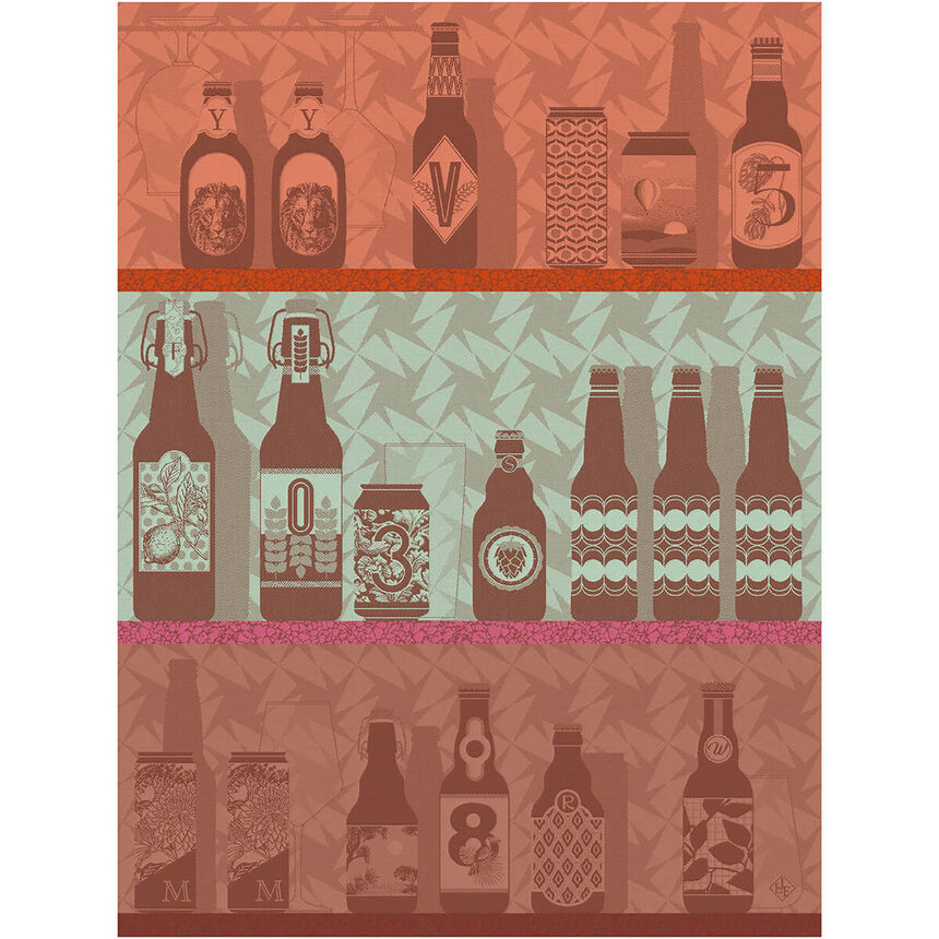 Tea towel N&eacute;o Brasseurs Orange 60x80 100% cotton, , hi-res image number 0