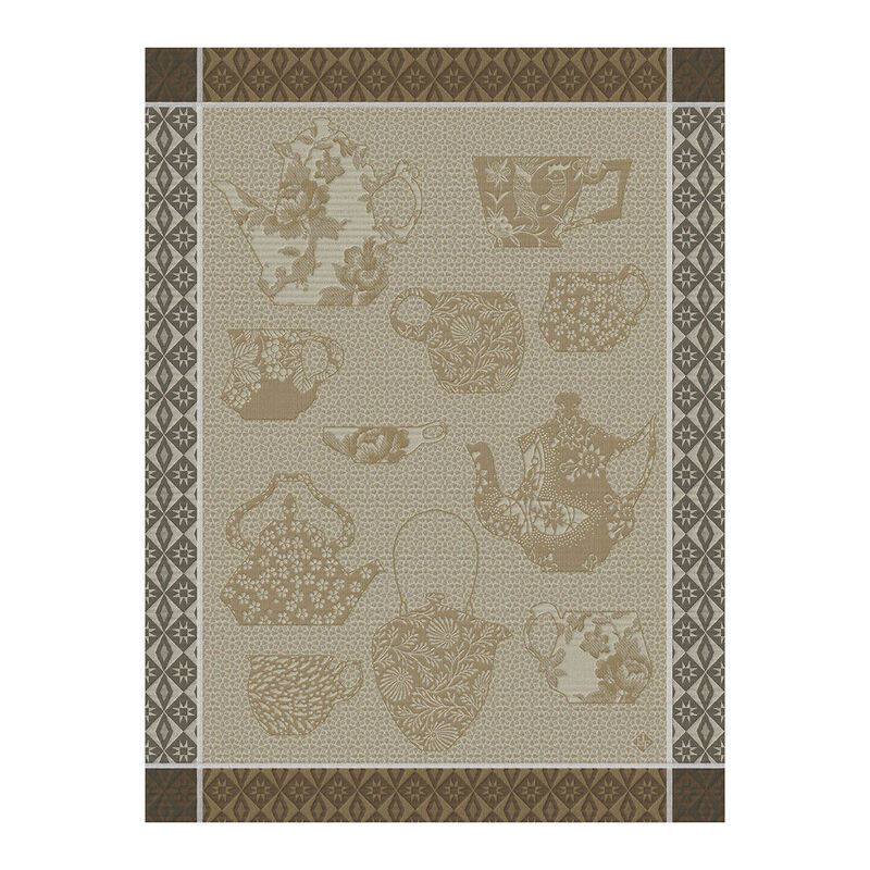 Tea towel Comptoir du thé Beige 60x80 100% cotton, , hi-res image number 0