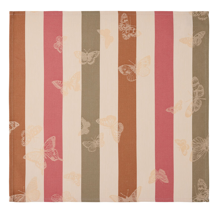 Napkin Bal des papillons Pink 50x50 100% cotton, , hi-res image number 1