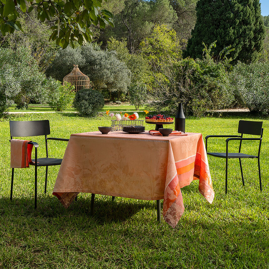 Tablecloth Instant Bucolique Pink 175x175 100% linen, , hi-res image number 2