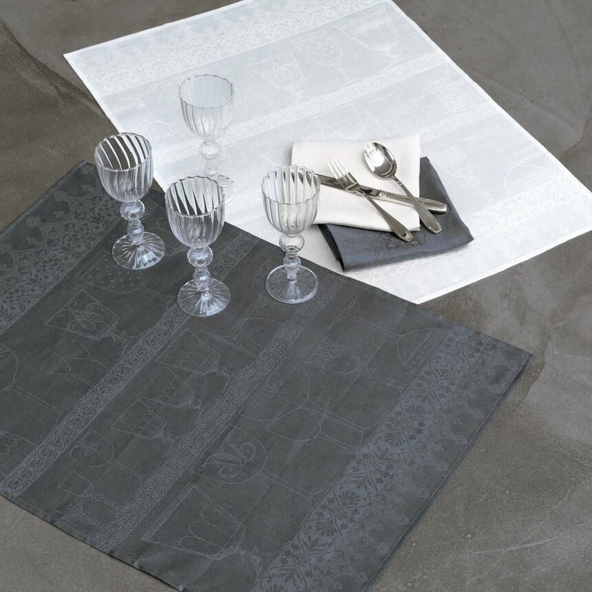 Crystal towel Cristal Dark grey 60x80 100% linen, , hi-res image number 0