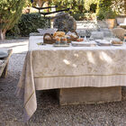 Tablecloth &Eacute;t&eacute; Indien Beige 120x120 100% linen, , hi-res image number 3