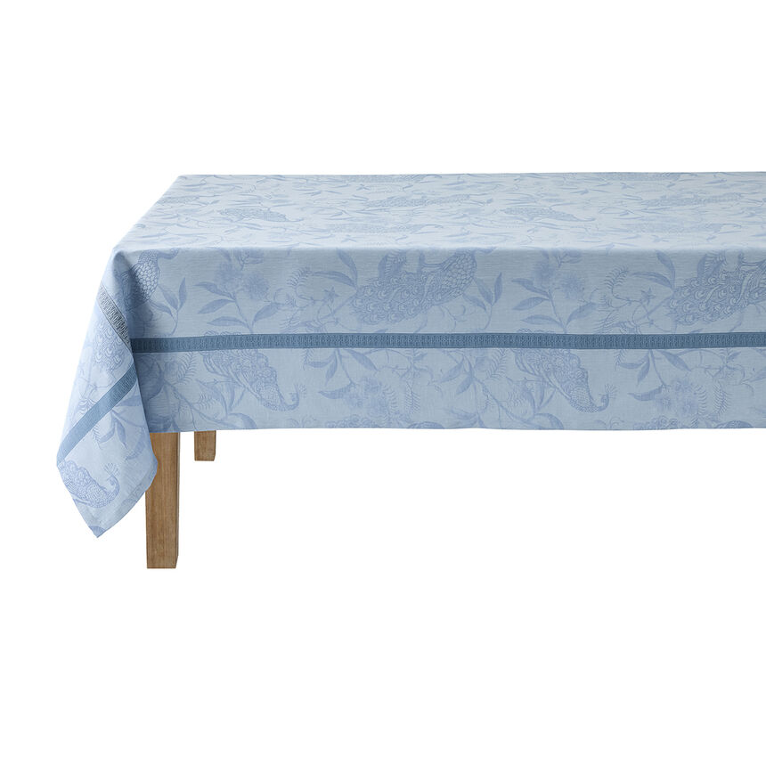 Tablecloth &Agrave; l'orangerie Blue 175x175 100% linen, , hi-res image number 1