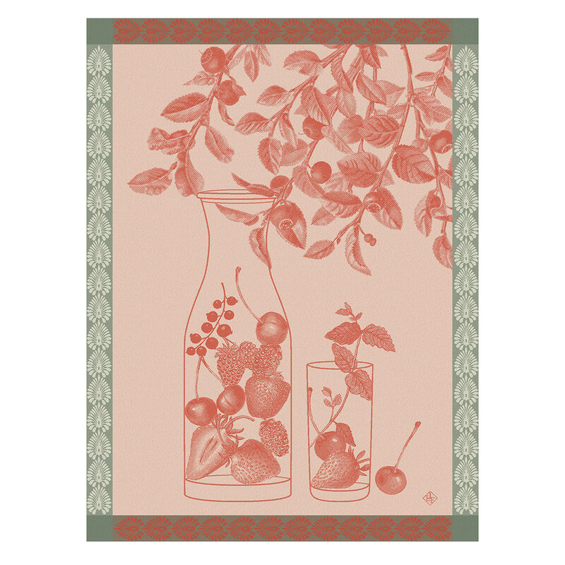 Tea towel Eaux de fruits rouges Red 60x80 100% cotton, , hi-res image number 0
