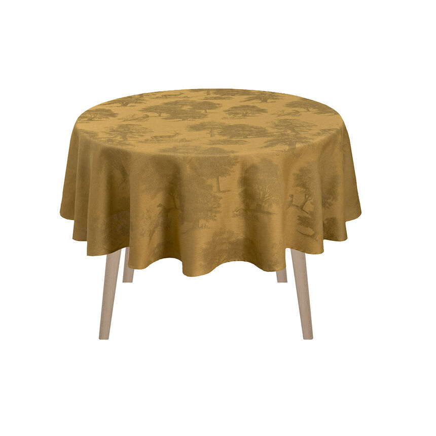 Tablecloth Souveraine  Gold &Oslash;175 100% linen, , hi-res image number 2