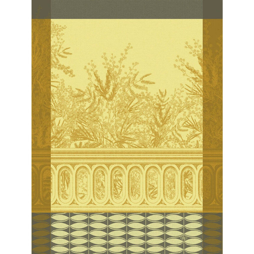 Tea towel Riviera mimosa Yellow 60x80 100% cotton, , hi-res image number 1