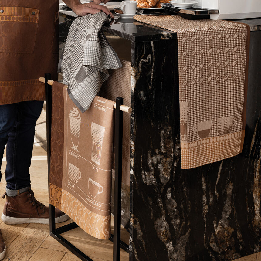 Tea towel Barista Beige 60x80 100% cotton, , hi-res image number 1